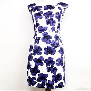 Milly Dress Size 6 Purple Floral Print Sheath